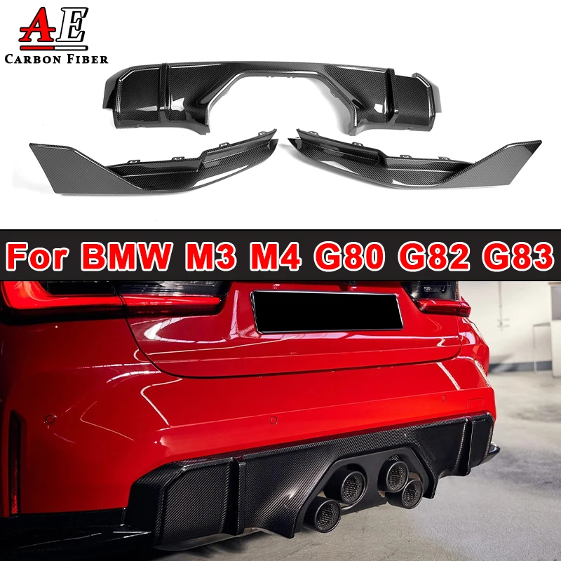 

Для BMW M3 M4 G80 G82 G83 2021+ задний бампер из углеродного волокна, диффузор для губ, сплиттер MP Style, комплект задней губы, автомобильные аксессуары