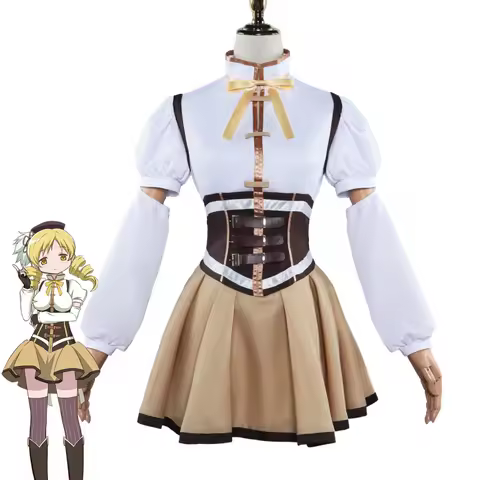 Tomoe Mami Cosplay Costume Puella Magi Madoka Magica Adult Carnival Uniform Halloween AnimeCostumes Women Game