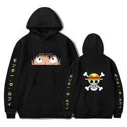 One Piece Monkey D. Luffy Printed Sweatshirt For Mens Casual Loose Soft Warm Hoodies Harajuku Fashion Women Hooded Streetwear
