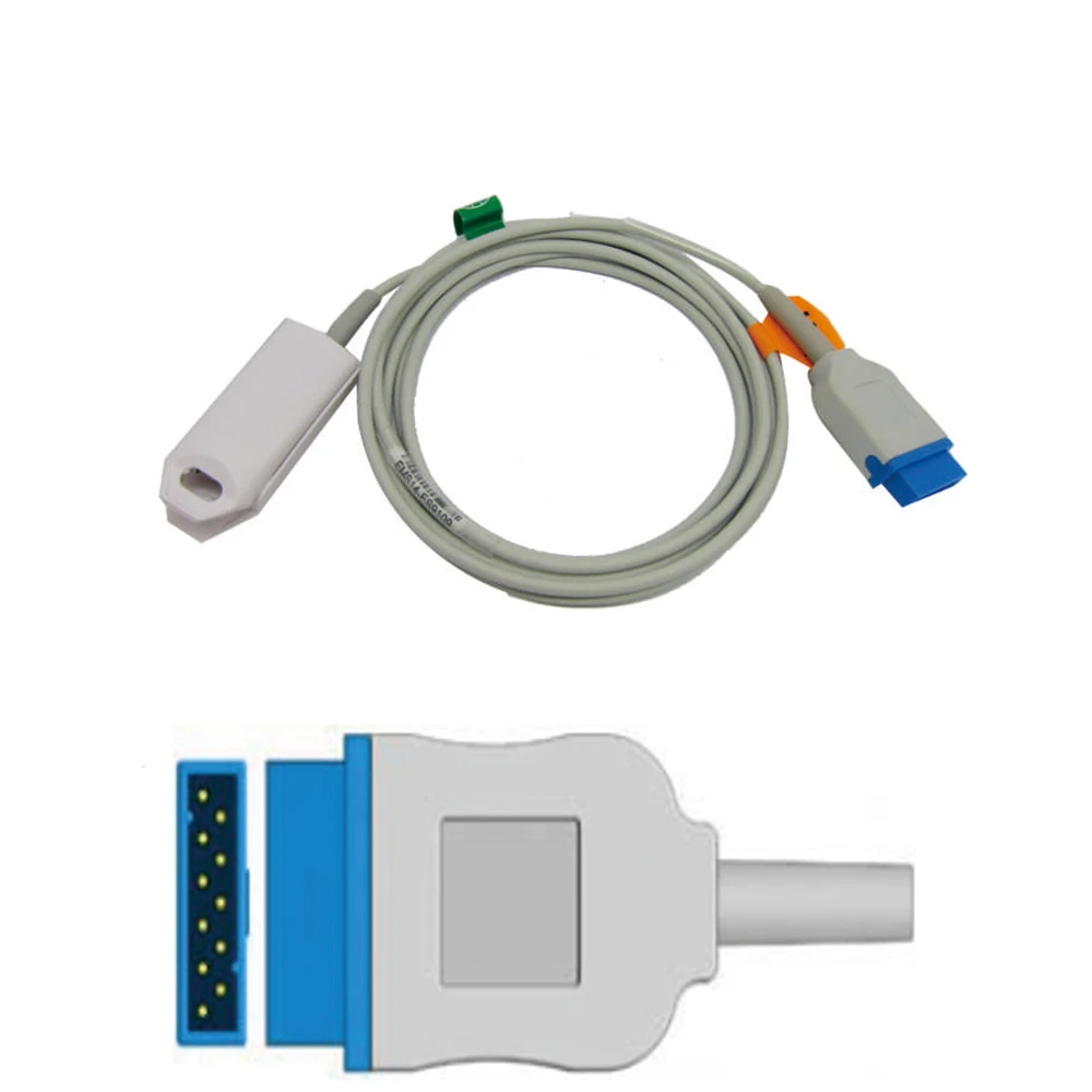 

Compatible GE 2500/1800, NELLCOR with Oximax Monitor Reusable Spo2 Probe Sensor Oxygen Connector, Spo2 Cable for Pulse Oximeter