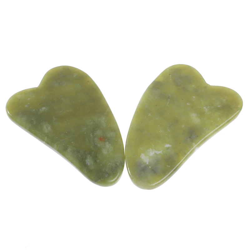 Gua Sha Natural Green Jade Quartz Crystal Stone Crystal Bodys Massage Board Tool