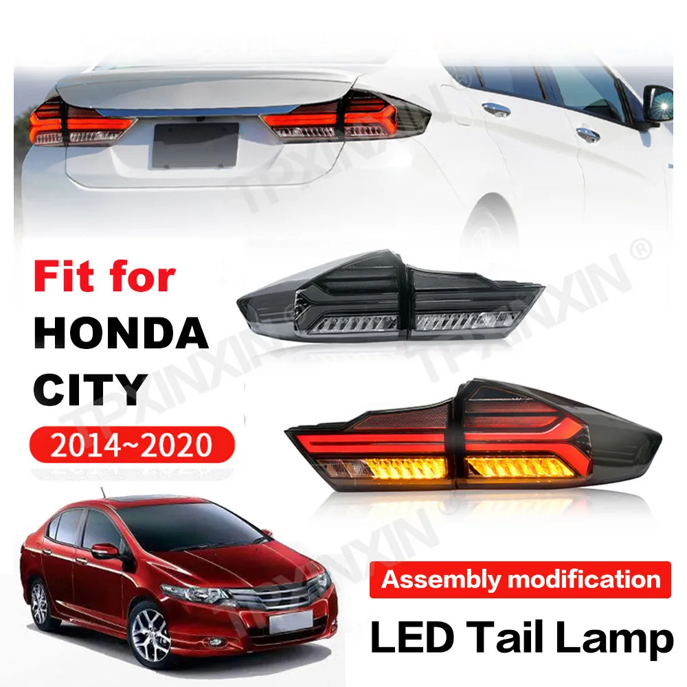 For Honda CITY vanguard 2014-2018 Tail Lamp LED Assembly Streamer Steering Modification Turn Signal Auto Accessories DRL