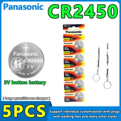 Panasonic CR2450 3V Lithium Battery DL2450 BR2450 LM2450 KCR5029 For Toy Car Key Remote Control Watch LED Light Button Coin Cell