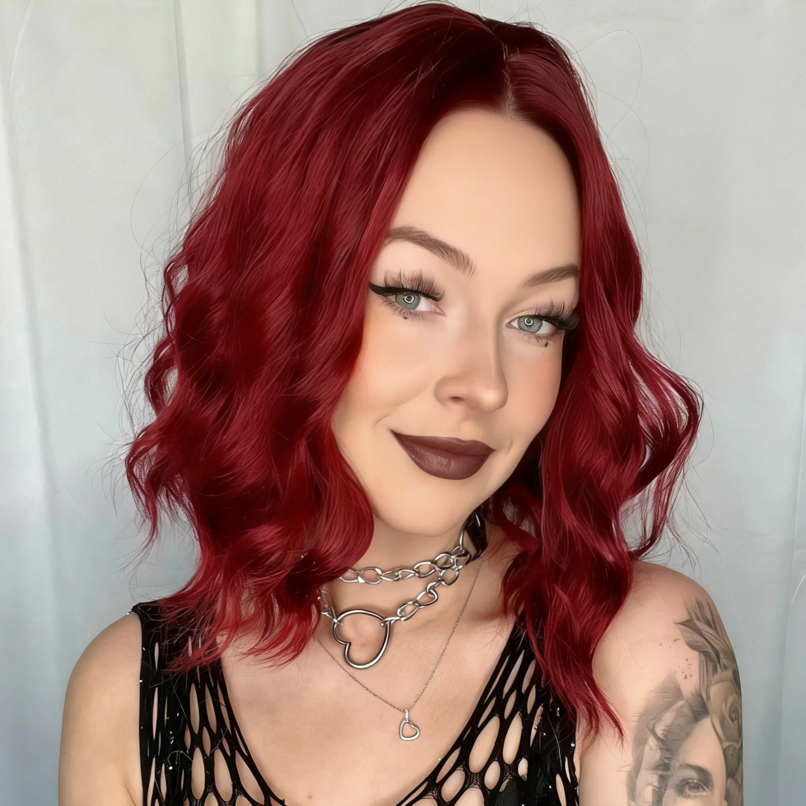 Wine Red Wigs for Women 13X4 Short Curly Wavy Burgundy Colored 12 Inch Bob Heat Resistant Synthetic Hair Wig for Cosplay Pary