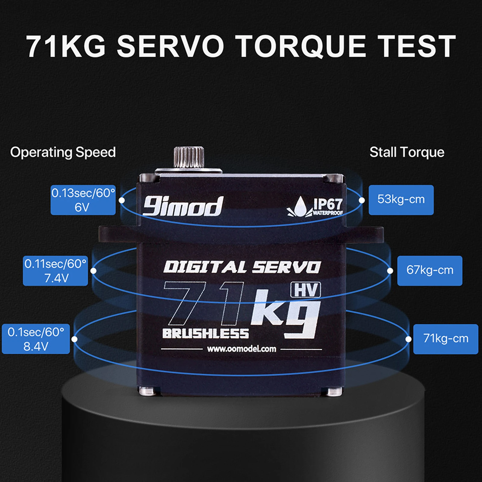 أجهزة رقمية 71 كجم جميع المعادن 8.4 فولت محرك بدون فرشاة ارتفاع ضغط عزم دوران عالي 180/270/360 درجة لسيارة RC/روبوت/قارب/ألعاب الطائرة