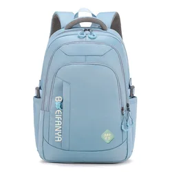 Mochila de nylon leve grande capacidade, mochila de estudante masculina, proteção contra a lombada reduzida, nova moda