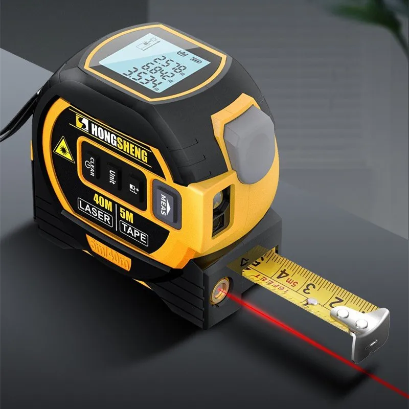 

3 In 1 Laser Tape Measure Rangefinder Infrared High-precision Intelligent Electronic Ruler Cross Line Measuring Instrument Tools