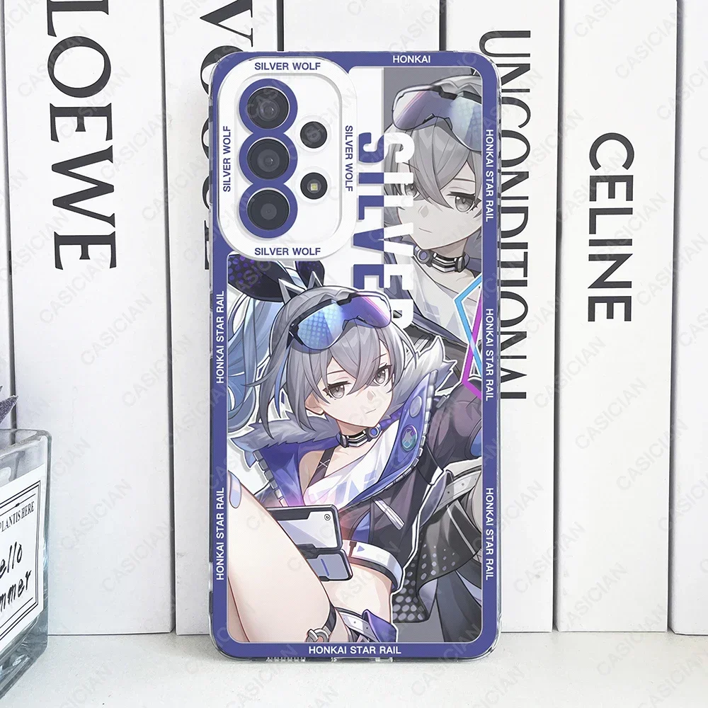 Honkai Star Rail Boothill Aventurine Robin Phone Case For Samsung Galaxy S24 Plus S21 FE S22 S23 Ultra A53 A52 A54 A55 5G Cover