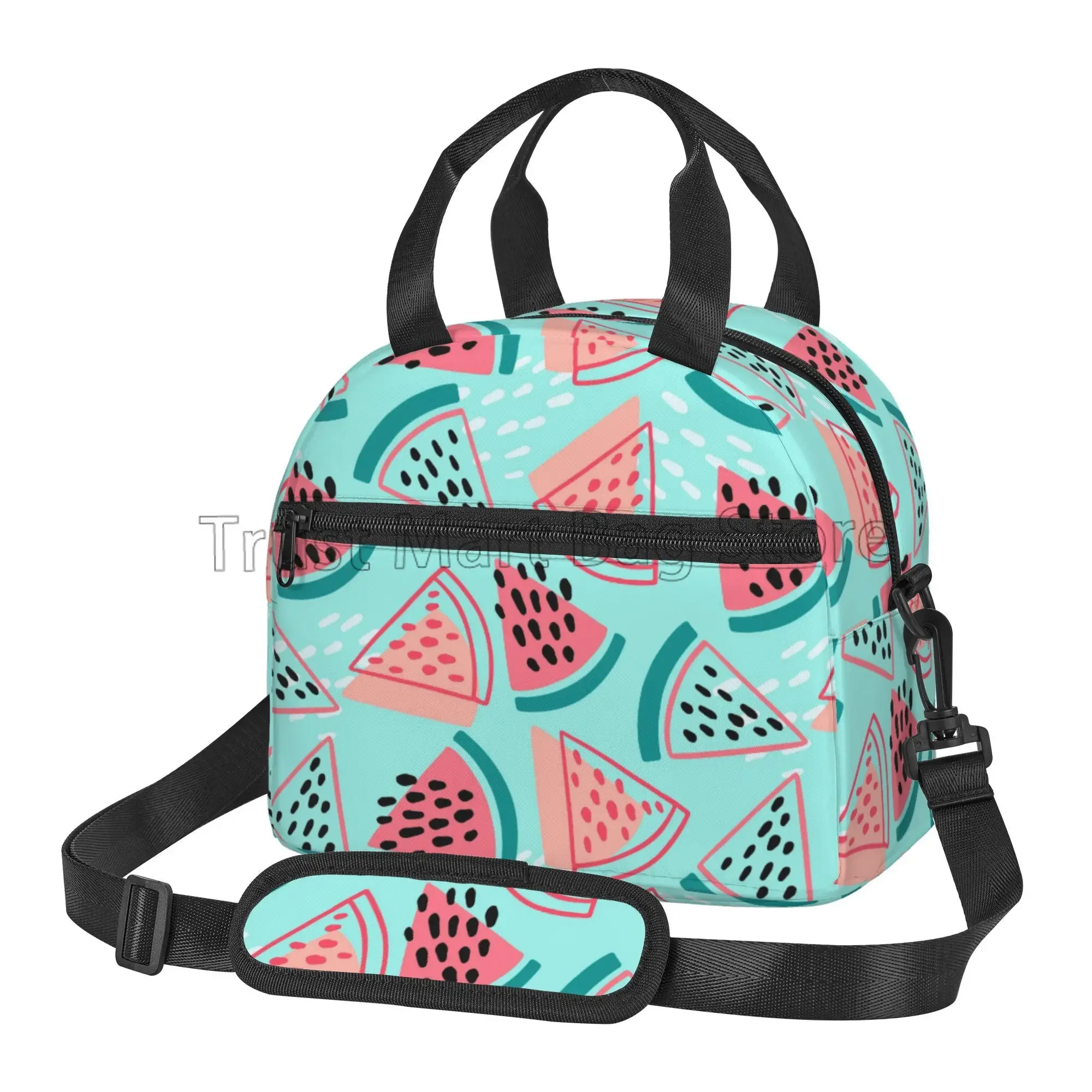 

Милая изолированная сумка для ланча с арбузом для путешествий, школы, работы, пикника, многоразовый термоохладитель, бэнто, сумка-тоут для женщин, девочек, детей