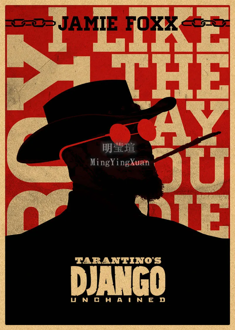 ملصق عتيق غير مقيد من Django - عمل فني كلاسيكي على ورق الكرافت لديكور المنزل وغرفة البار هدية اللوحة الزخرفية #4