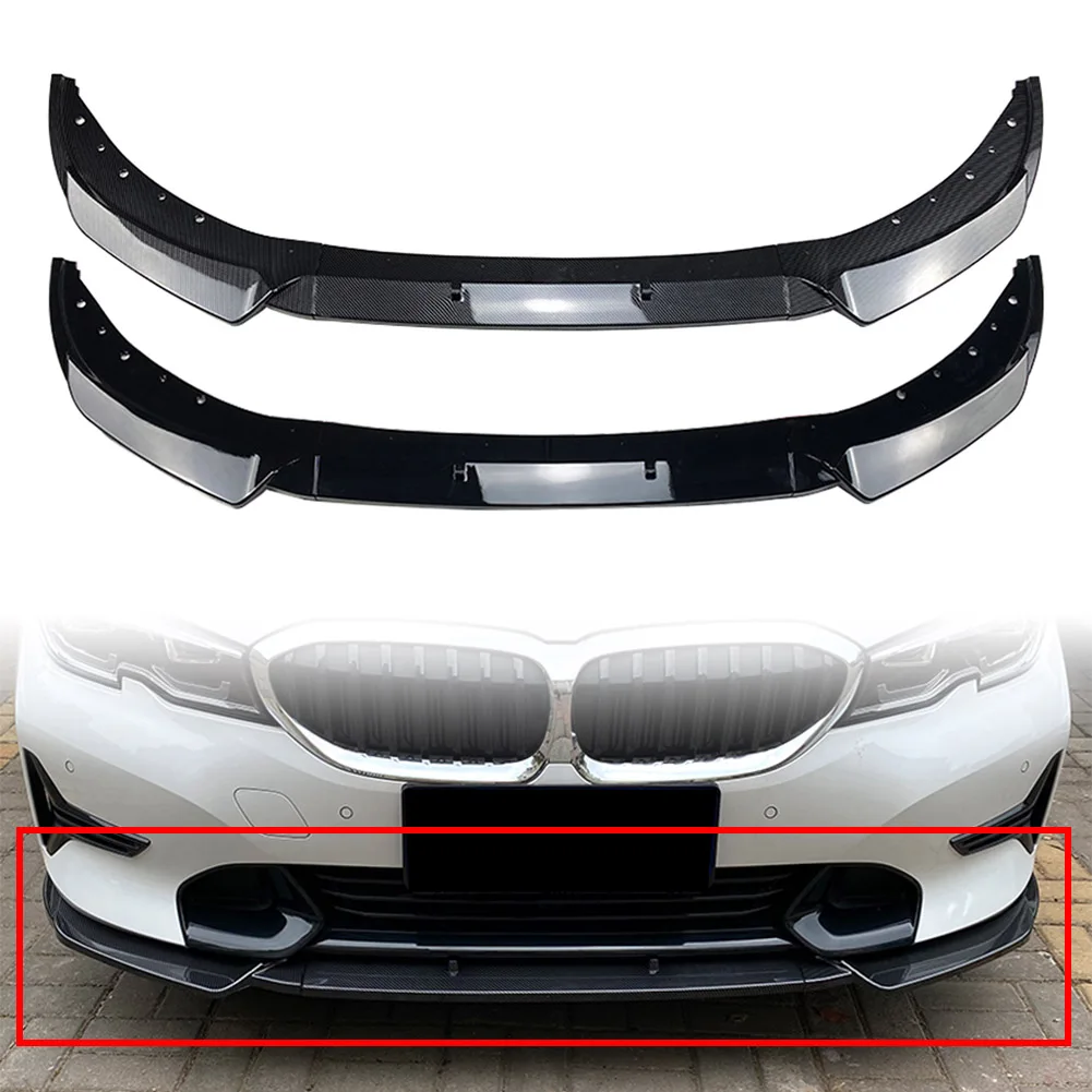 

3Pcs Car Front Bumper Lip Spoiler Splitters Trim Body Kit For BMW G20 G21 3 Series 320i 325i 2019 2020 2021 2022