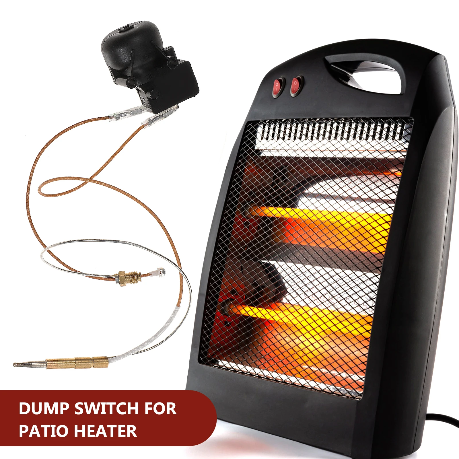 مجموعة واحدة من الميل الحراري لسخان الفناء الخارجي، صمام أمان للإغلاق التلقائي متوافق مع جزء إصلاح غاز البروبان،