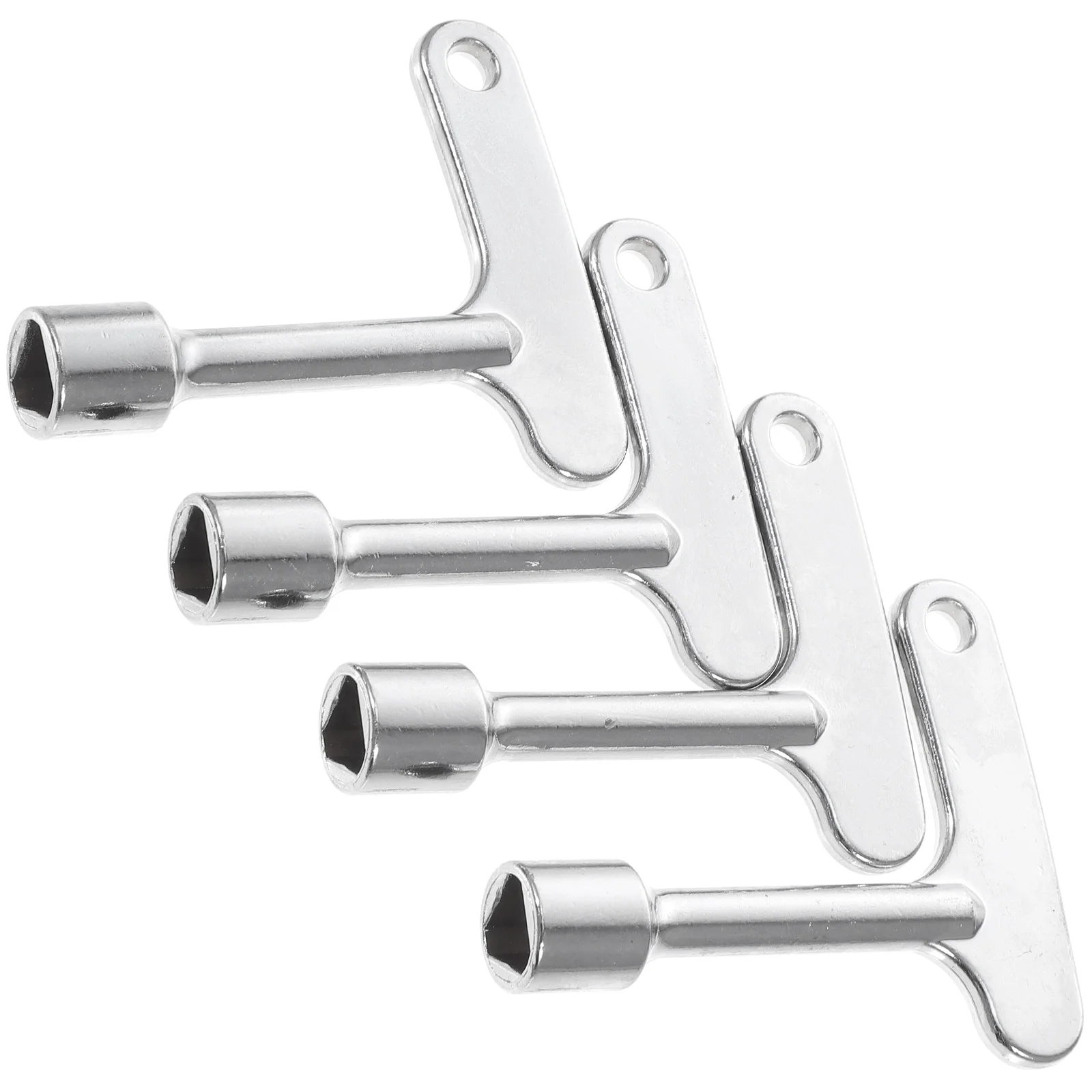 4 Pcs Keys for Elevator Universal Socket Fire Inspection Lock Triangle Spanner Firefighter