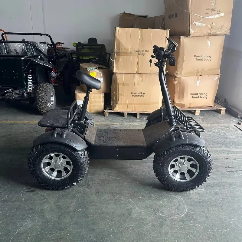New Cross-Border Export Adult Scooter All-Terrain 4WD Shaft Drive High-Power 6000W Electric Patrol Car
