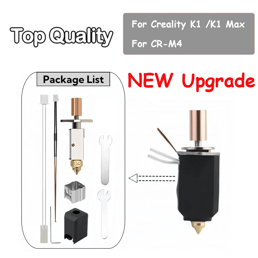 

`Hotend Updated Kit For Creality Hotend CR-M4 K1 K1 Max Ceramic Heating Block For Ender-3 v3 KE Hotend Nozzle Placted Copper.