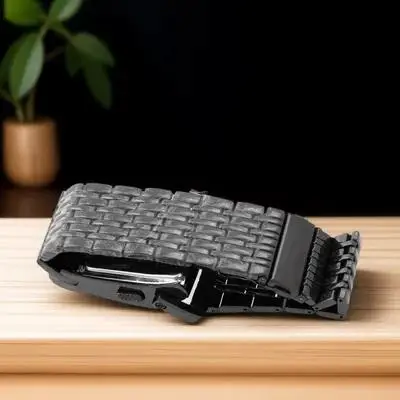 Hz467 Waterproof Men's LED Digital Wrist Watch Alloy Band Black Blue Display Date Week Fashion Alloy Band Wrist Watch