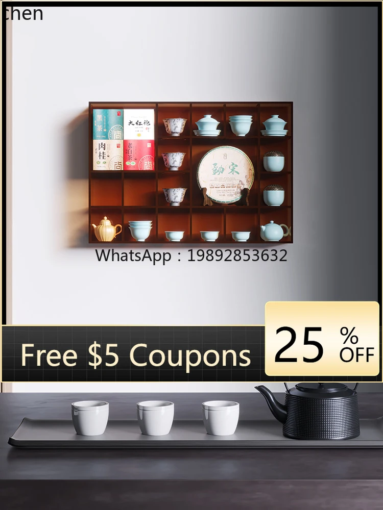 U6  teacup acrylic wall-mounted Bogu rack display simple and multi-treasure pavilion