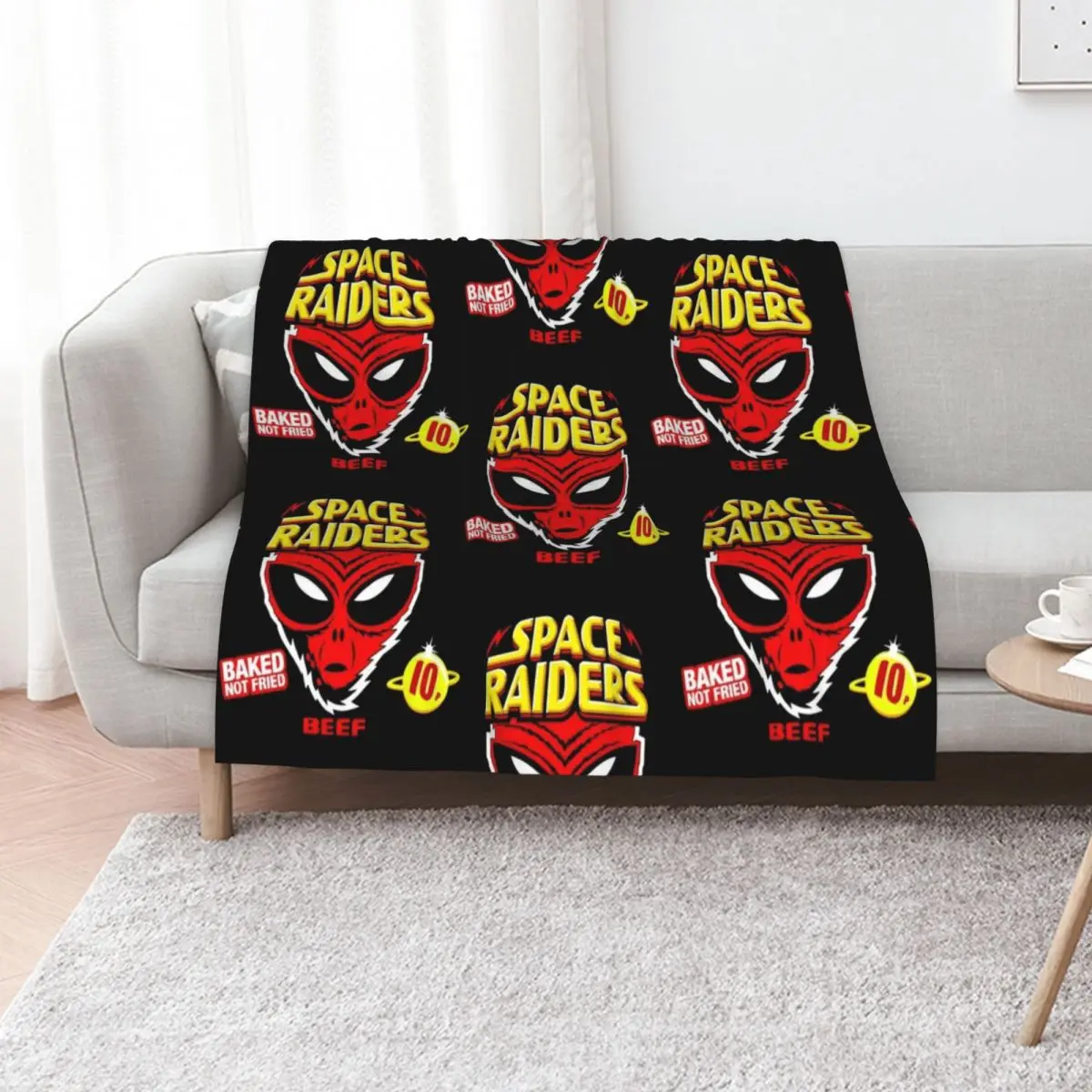 Beef Space Raiders 10p Throw Blanket Shaggy Moving Designers Plush valentine gift ideas Luxury St Blankets