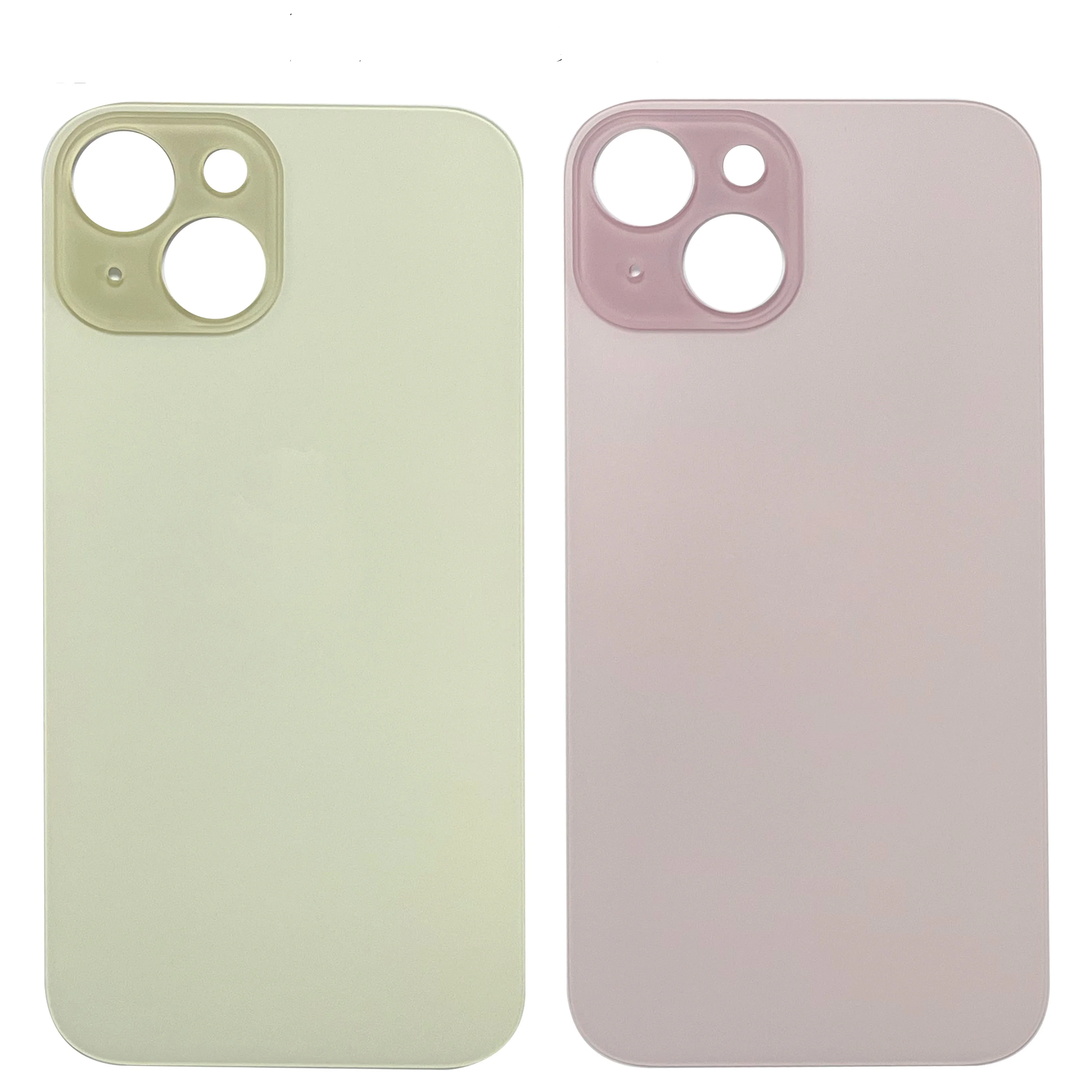 Back Glass+3M glue For IPhone 15-15Plus Back Cover Glass Fast Replacement Housing Battery Cover Big Hole Rear Glass