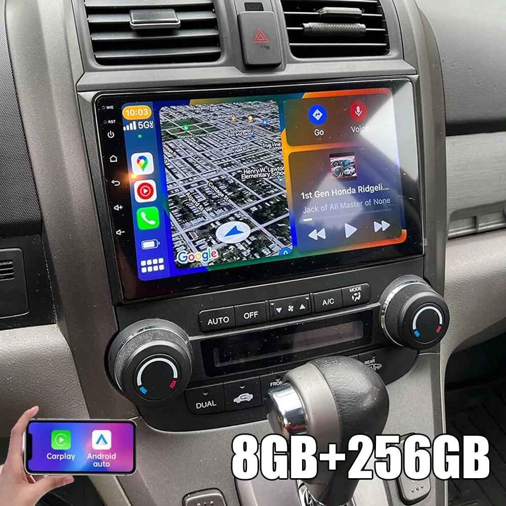Android 15 For Honda CRV CR-V 2006 2007 2008 2009 2010 2011 Car Radio Navigation Multimedia Video Player WIFI+4G Carplay Auto