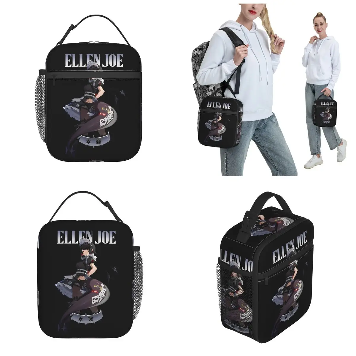 Ellen Joe Zenless Zone Zero Merch 단열 도시락 가방, 여행 보관용 식품 상자, 휴대용 열 냉각기 도시락 상자