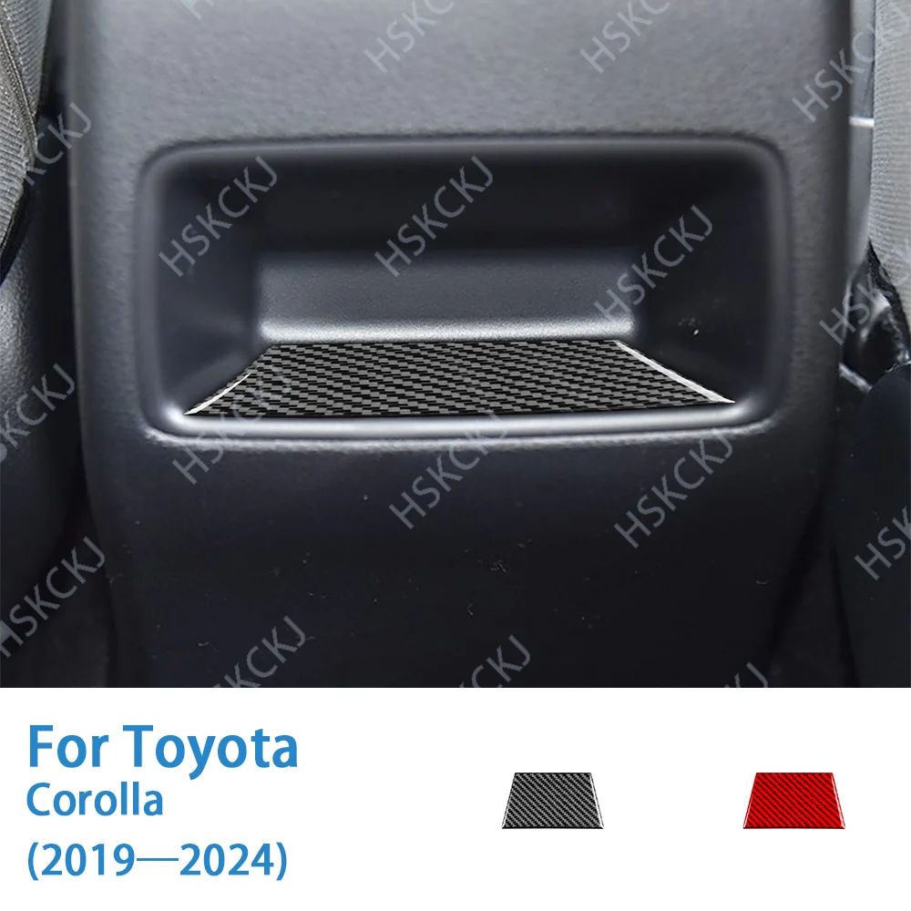 

Carbon Fiber Rear Armrest Groove Pad Decal Car Interior Accessories Cover Trim Sticker Modification For Toyota Corolla 2019—2024