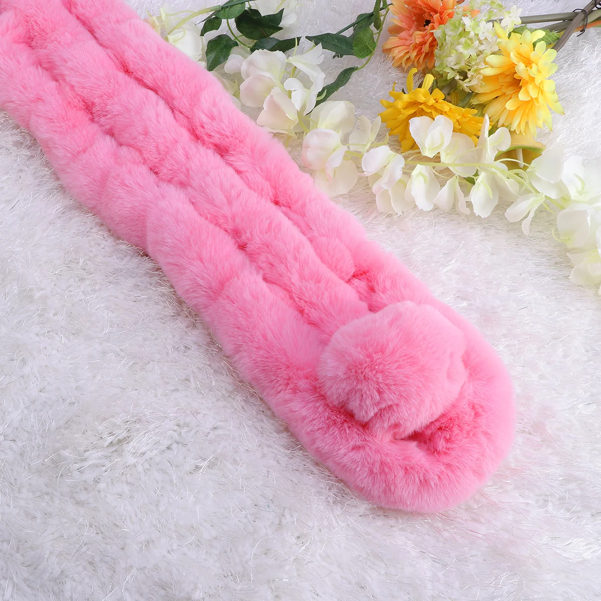 

Imitation Rabbit Scarf for Women Faux Collar Winter Neck Scarves