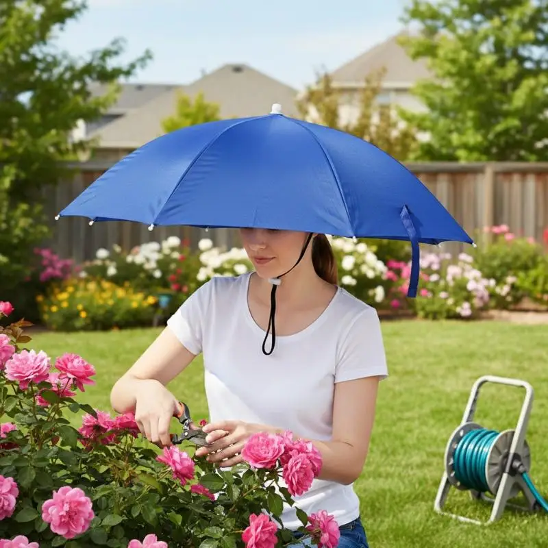 Creative Head-mounted Umbrella Foldable Waterproof UV Protection Sun Rain Cap For Outdoor Fishing Camping Beach For Men Women