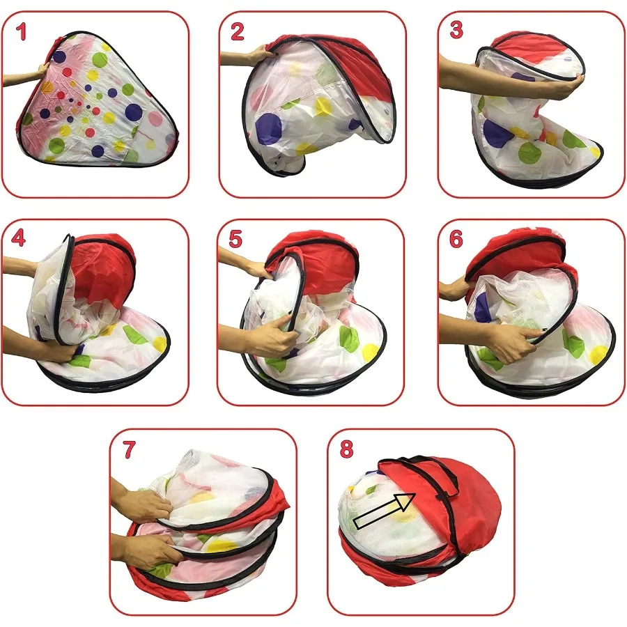 Tenda Kiddey Ball Pit Play - 100 Ball Pit Balls incluídas - Pop up sem necessidade de montagem - Use como poço de bola ou como outd interno