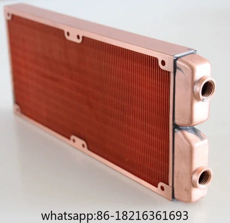 Full purple copper water-cooled exhaust 120, 240, 360 radiator heat exchanger