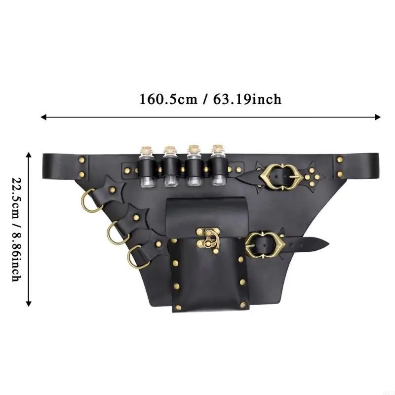 

68UA Alchemist Waist Belt for Vintage Parties, Industrial Age Costume Supplies