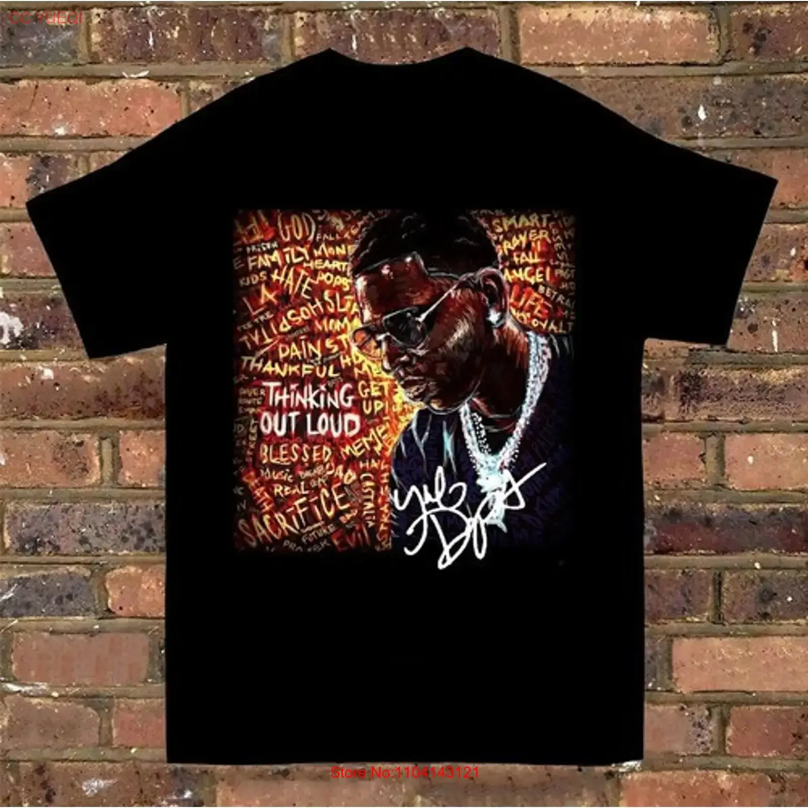 fan arT T Shirt new hot Young Dolph Thinking Out Loud full size vintage Washed fashion Casual Soft Unisex Versatile Breathable