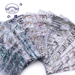Diy Decorative Crystal Flat Back Rhinestones Loose Non Hotfix Rhinestones Mix Sizes Colorful Glass Rhinestones For Nails S034