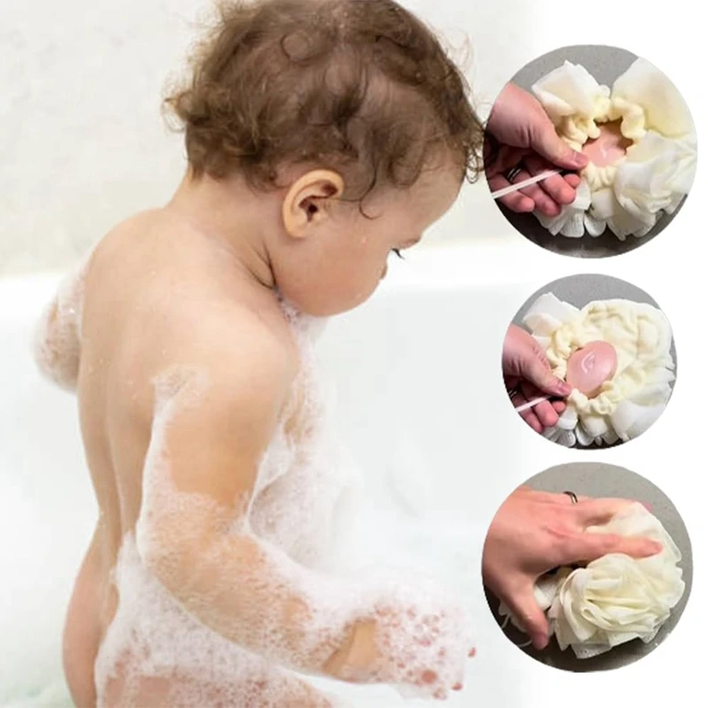 Dupla Função Bath Loofah Esponja, Limpeza Esfoliante e Suave, Chuveiro, 2 em 1