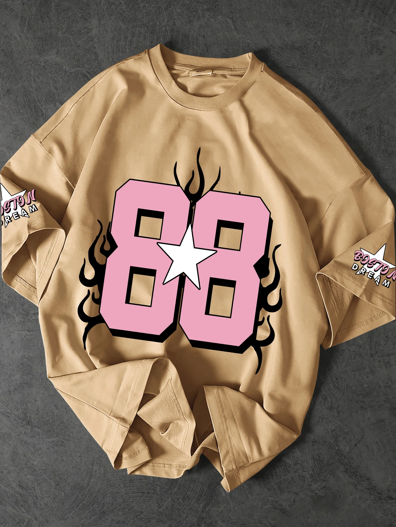 Vintage Pink 88 Boston Streetwear Graphic T-Shirt