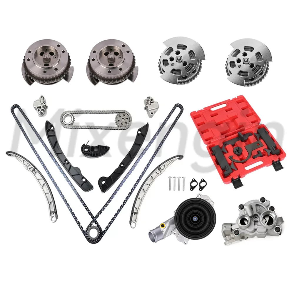 Engine Parts Timing Chain Kit full gasket Set VVT Gear Oil Water Pump Tool Set for Jaguar Land Rover 5.0L V8 GAS 508PS AJ133 09-