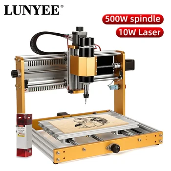 Cnc 3018 pro max fresadora cnc 500w eixo grbl controle máquina de gravação a laser acrílico pcb escultura corte roteador madeira