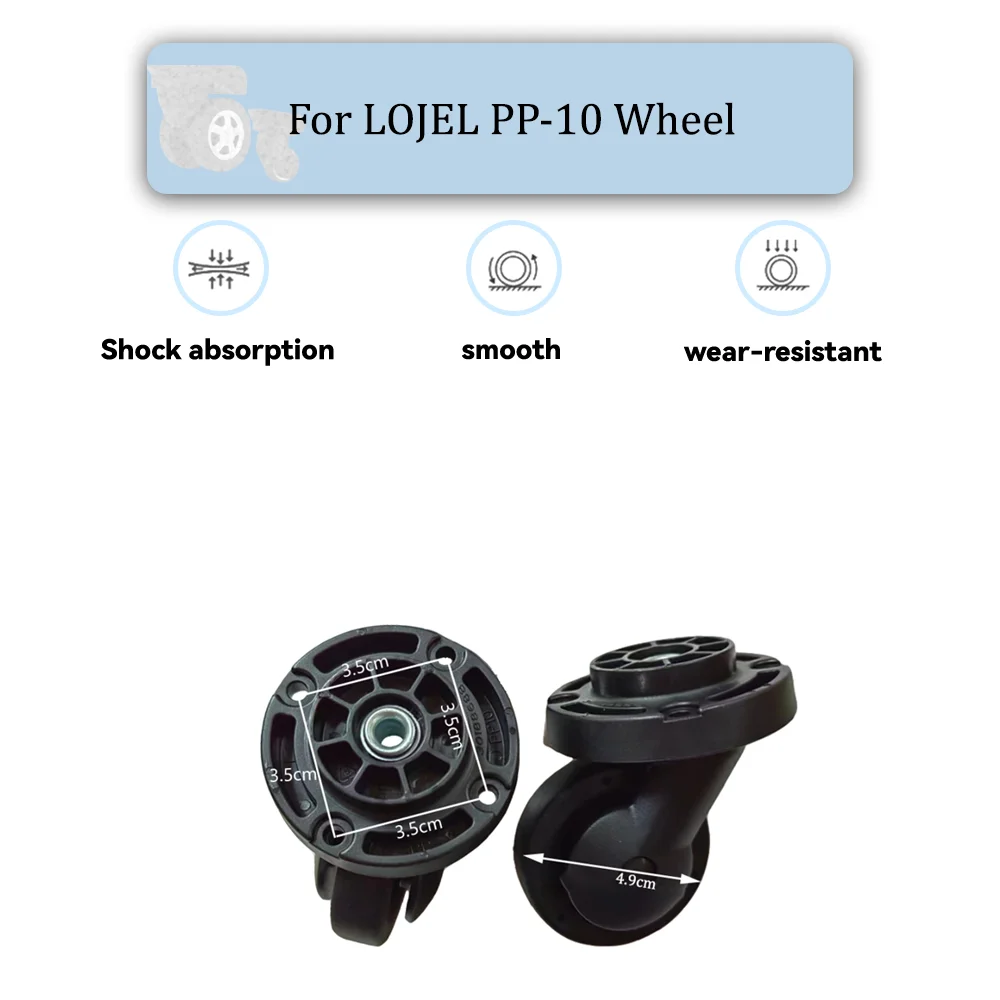 

For LOJEL PP-10 Universal Wheel Replacement Suitcase Silent Smooth Shock Absorbing Rotating Accessories Roller Caster Wheels