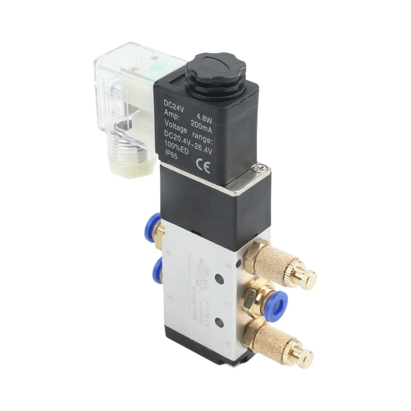 Part Solenoid Valve Replacement 0.15~0.8Mpa 2 Position 29mA 5 Port BSPT Thread Control Mufflers Male Connectors