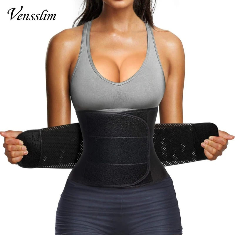Vensslim Taillentrainer-Gürtel für Damen, Bauchmieder, Trimmer, Korsett, Abnehmen, Neopren, Body Shaper, Sport, doppelter Kompressionsgürtel