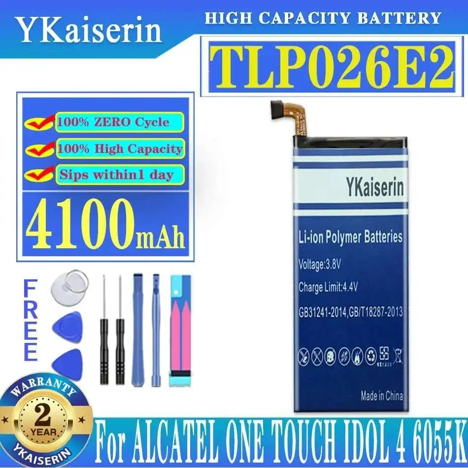 Аккумулятор мобильного телефона TLP026E2 4100 мАч для Alcatel Idol 4 OT6055 6055H 6055Y 6055U 6055 6055K 6055B