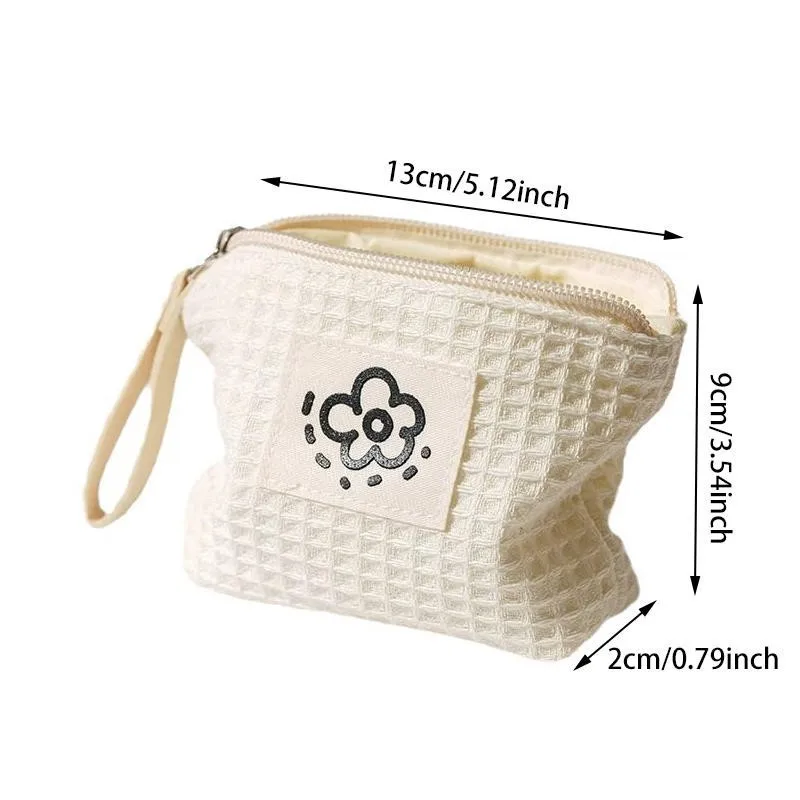 حقيبة مكياج ماتشا جرين صغيرة للنساء - حقيبة مفاتيح محمولة بسلسلة مزدوجة