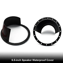 2Pcs Car Audio Refit 6.5-inch Speaker Waterproof Cover Audio Rust Protection Pad Speaker Waterproof Cover Black Red Universal