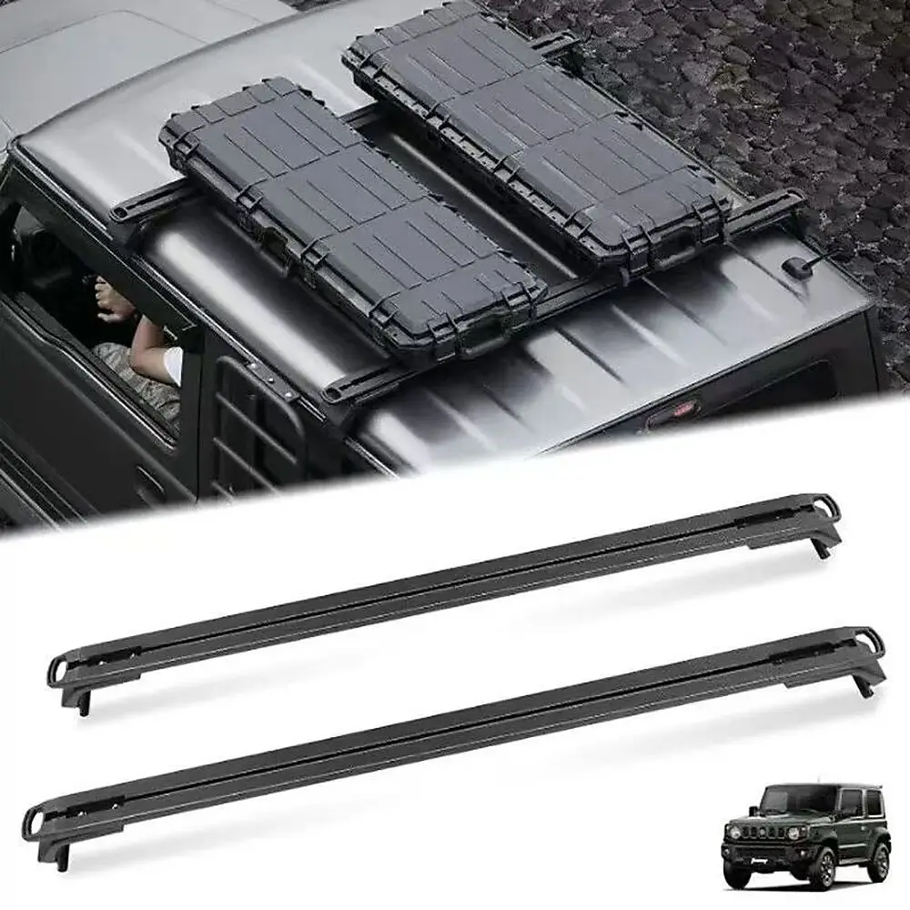 Lantsun JMN176 2PCS Cross Bar Aluminum Alloy Roof Rail Rack Cargo Bars for Jimny JB74, 2018-2026, 3/5Door