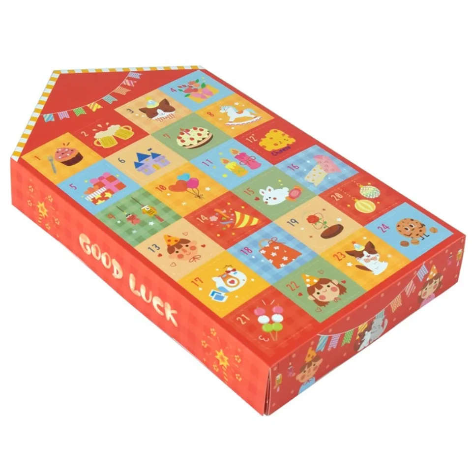5/10/15 Stück Party-Geschenkbox, 24 Fächer, lustiger Poke mit Finger, DIY-Kinder-Countdown, Adventskalender, Überraschung, Blindbox, Navidad – Detail 5