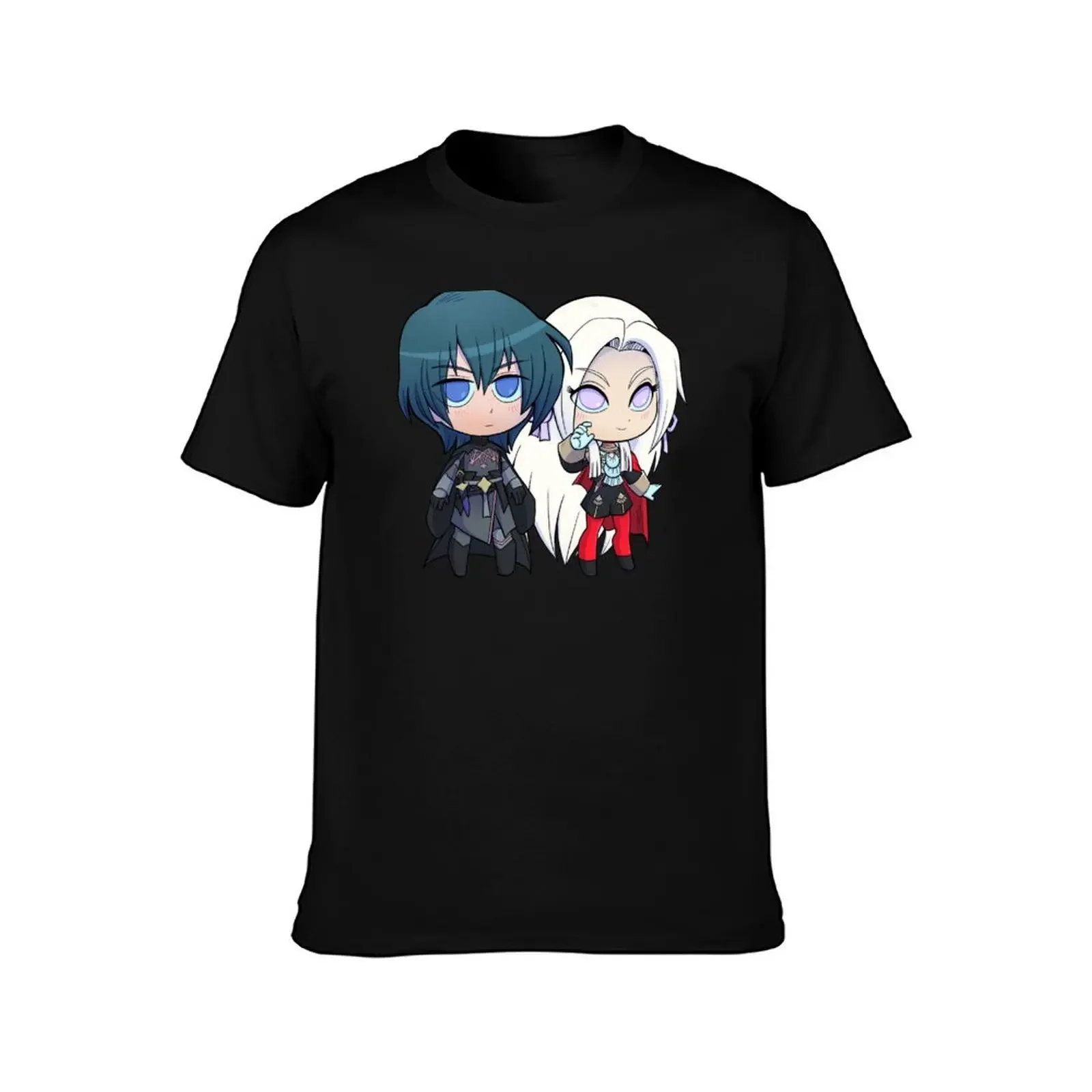 Byleth (M!Byleth) and Edelgard - Fire Emblem Three Houses - Chibi Cuties T-Shirt Short sleeve tee Men's clothing