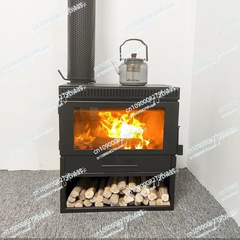 Heating Furnace for Living Room, Rural Homestays with Decorative Style 2025 New Real Fire Wood Fireplace - Home