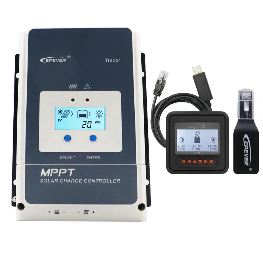 20A 30A 40A EP Solar MPPT Solar Charge Regulator 12V 24V LCD Display Wifi App EPEVER TRACER Charge Controller 2210AN 3210AN