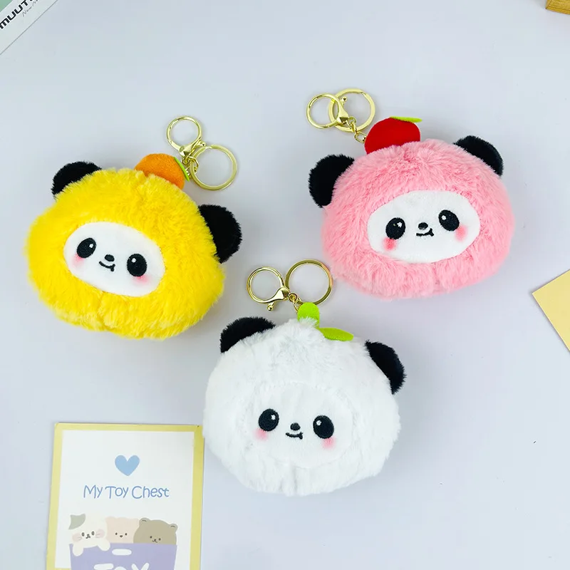 Cartoon Nette Obst Panda Münze Plüsch Geldbörse Anhänger Kinder Mini Lagerung Tasche Lustige Student Brieftasche Schlüsselbund Urlaub Geburtstag Geschenk