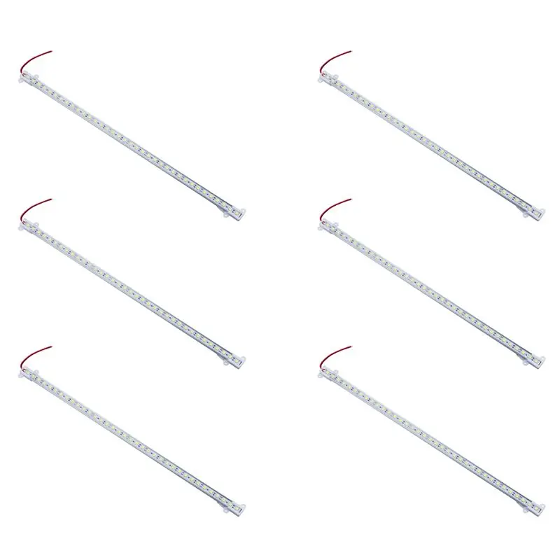 

LLCS-6Psc 50CM 5050 SMD 36 LED Дневная белая алюминиевая жесткая светодиодная лента-светильник